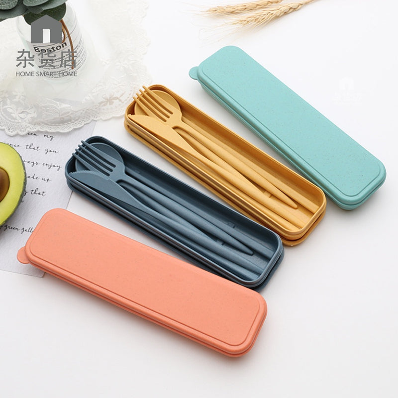 Portable Wheat Straw Cutlery 4pc Set BPA Free