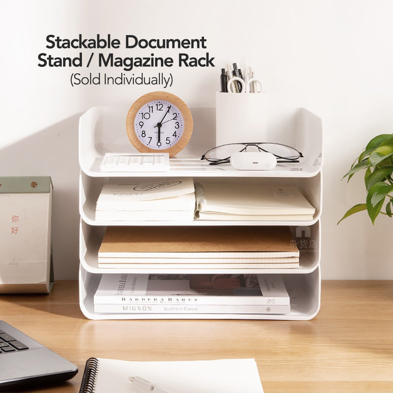 Stackable Document Magazine Stationeries Tray Organiser Stand