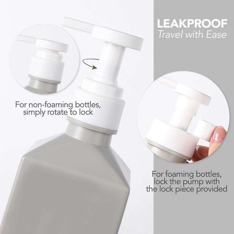 Monochrome Reusable Refill Bottles for Shampoo / Conditioner / Body Wash / Handwash