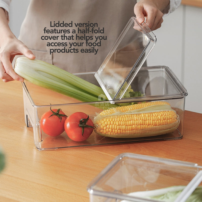 Clear Fridge Organiser Egg Tray with Optional Lid