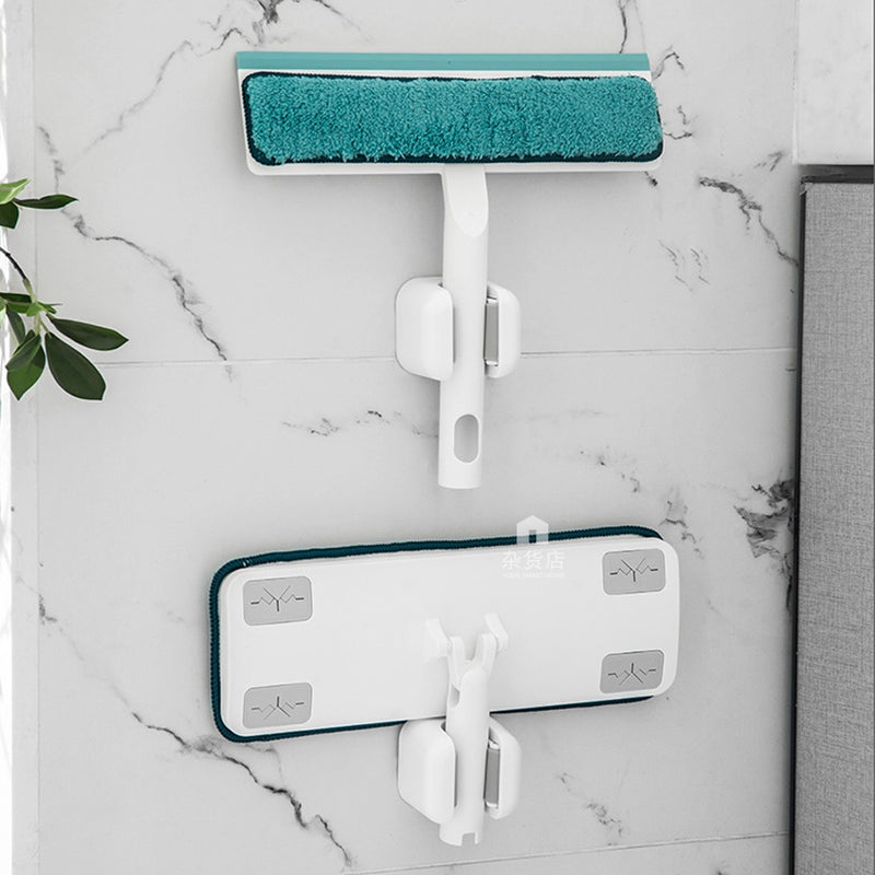 (Set of 3) Wall-Mounted Sleek Minimalist Mop Broom Holder