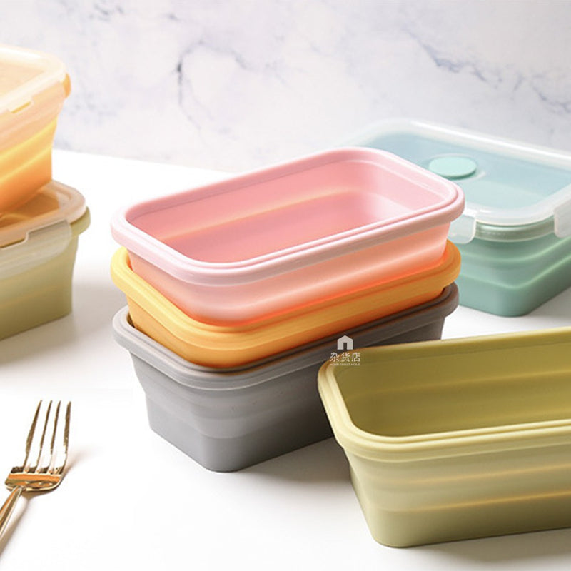 Collapsible Silicone Lunch Box in Assorted Sizes & Colours