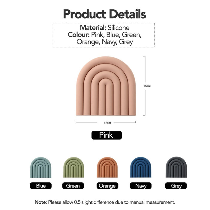 Soft Silicone Rainbow Insulation Pad / Coaster