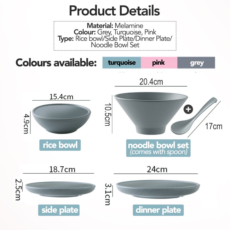 Nordic A5 Melamine Dinnerware / Plates / Bowls