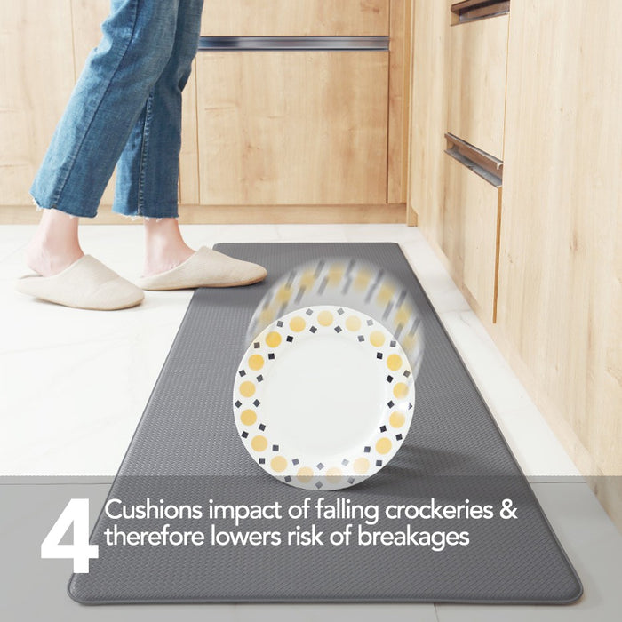 Anti-slip Kitchen Counter / Sink PU Leather Mat with Cushion Support