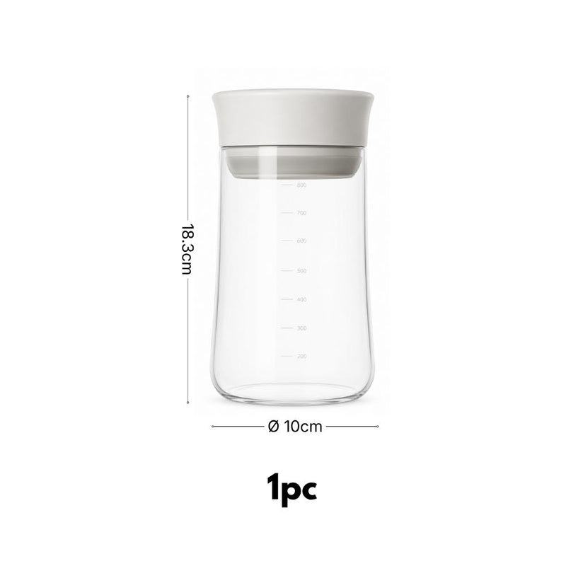 Turn-to-Seal Micro Vacuum Glass Storage Jars (800ml)