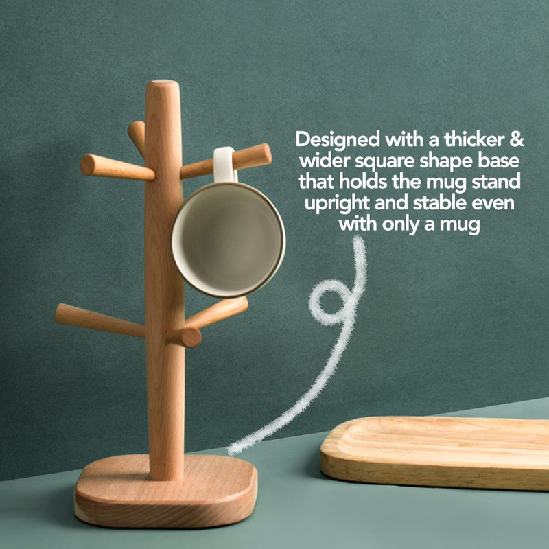Japanese Style Minimalist Wooden Mug Stand / Cup Holder