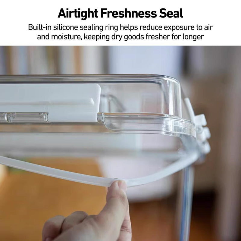 Extra Large Food-Safe Clear Airtight Multipurpose Storage Box with Handle