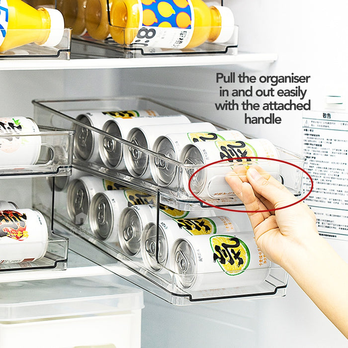 Dual Layer Canned Drinks Organiser for Fridge