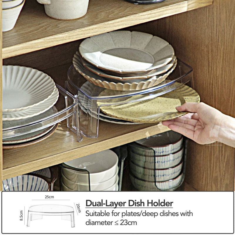 Clear Bowls & Plates Organiser Stand / Holder