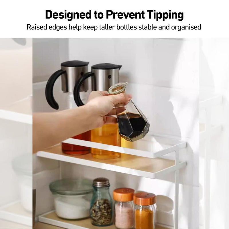 Dual-tier Kitchen Condiments & Spices Organiser