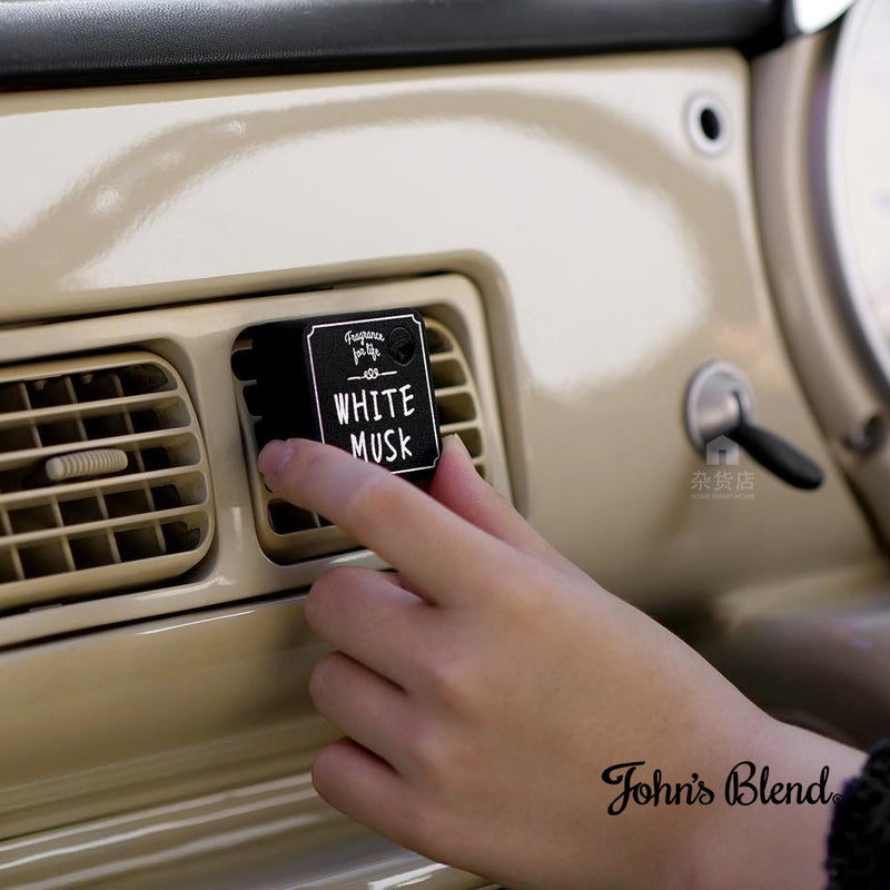 John's Blend Clip On Car Freshener Fragrance Set / Refill 2pcs White Musk & Assorted Scents