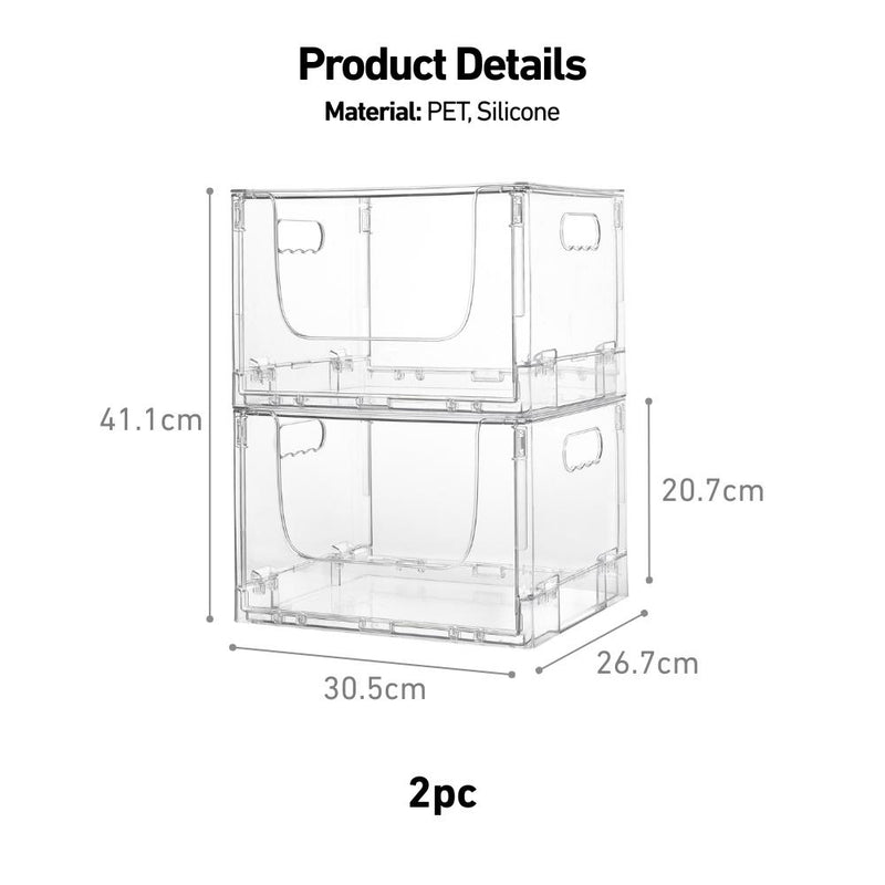 Gentle Spaces ClearStack Front Access Bin 2pc