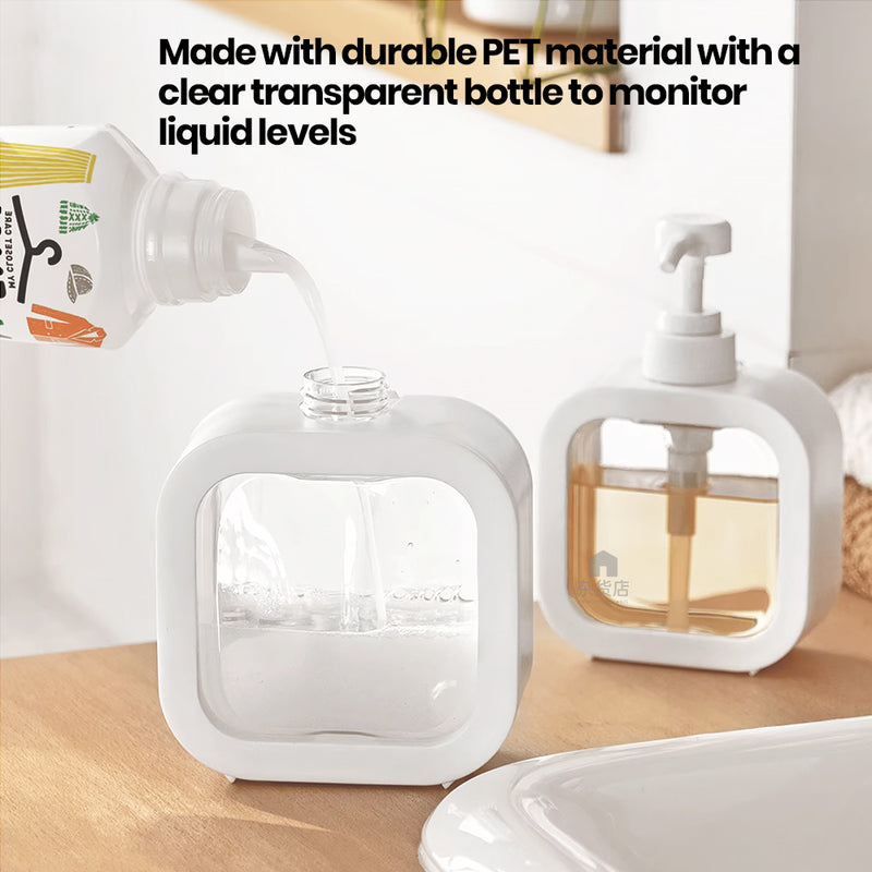 Sleek Minimalist Pump Bottle for Body Wash Shampoo Conditioner and more