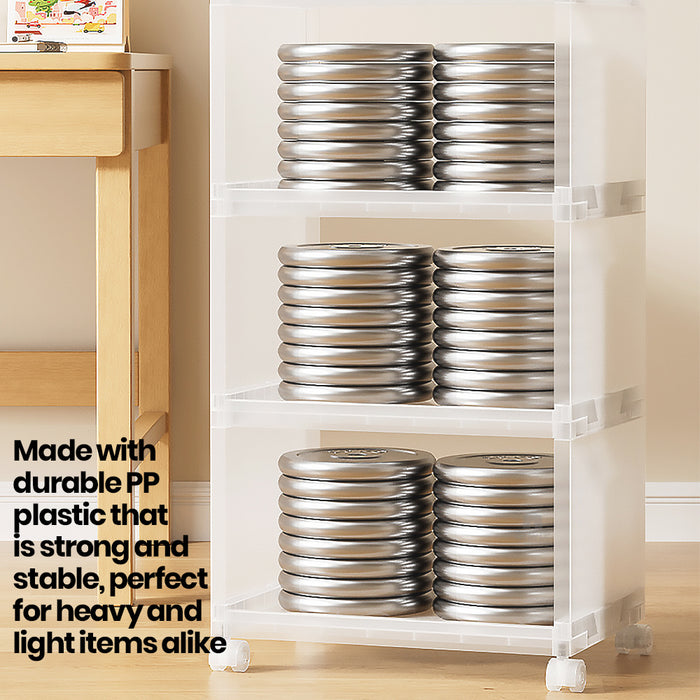 Easy-install Translucent Multipurpose Book Stand with Wheels
