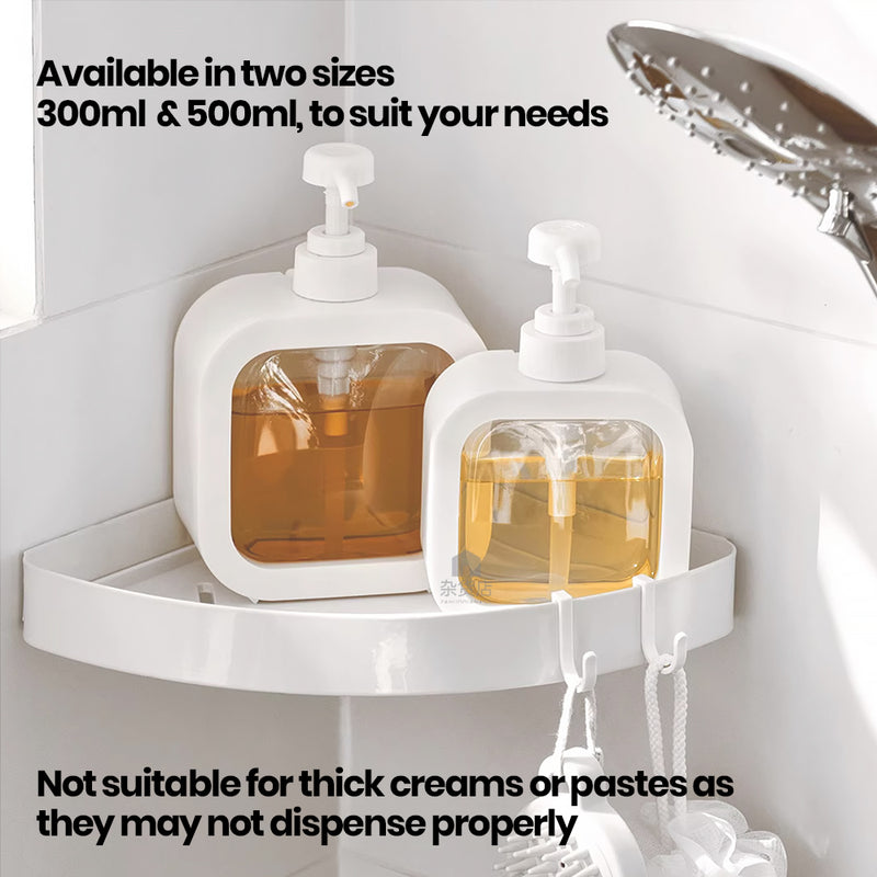 Sleek Minimalist Pump Bottle for Body Wash Shampoo Conditioner and more