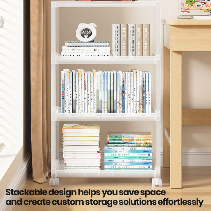 Easy-install Translucent Multipurpose Book Stand with Wheels