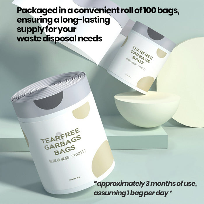 Tear-free Draw String Trash Bags 100pcs 45*50cm
