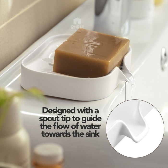 Dual Function Bar Soap Holder with Spout