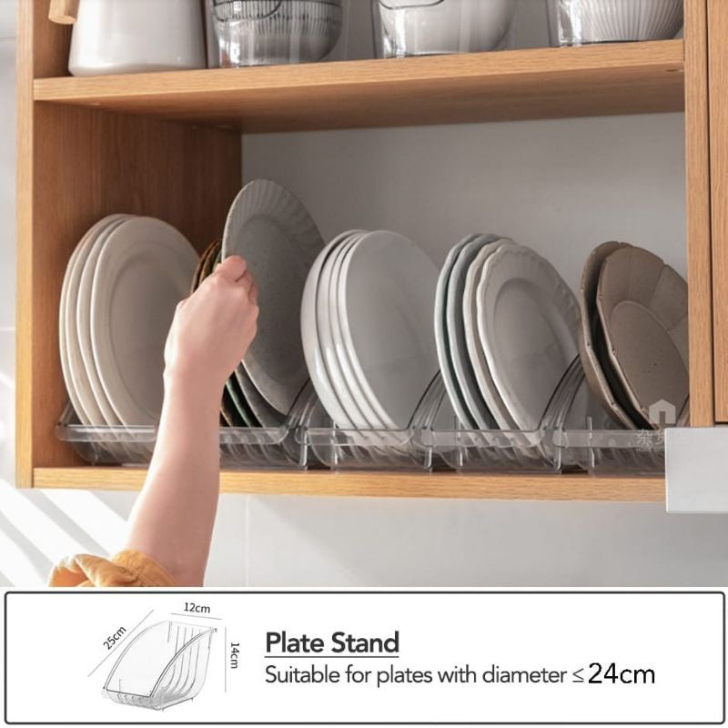 Clear Bowls & Plates Organiser Stand / Holder
