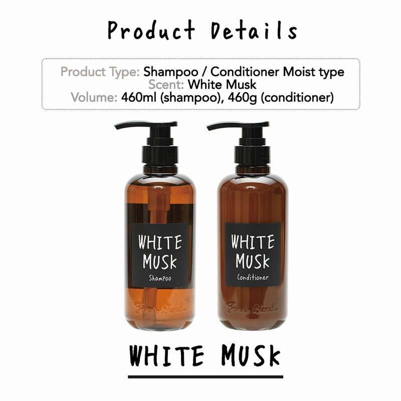 John's Blend Shampoo Conditioner Moist Type White Musk