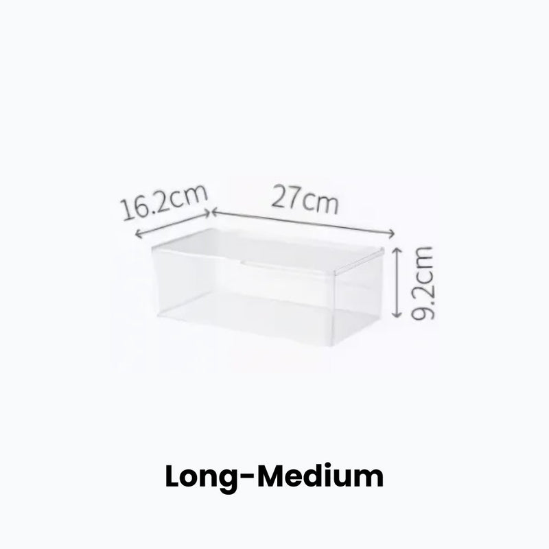 Clear Stackable Storage Boxes with Flip Lids