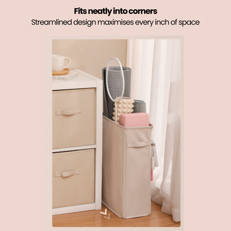 Home Gym Equipment Storage Organiser - for Yoga Mats and Blocks, Stretch Bands, Foam Rollers & More