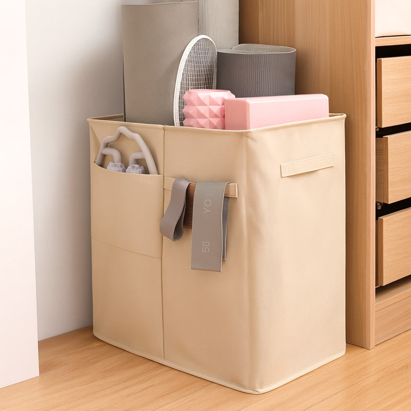 Home Gym Equipment Storage Organiser - for Yoga Mats and Blocks, Stretch Bands, Foam Rollers & More