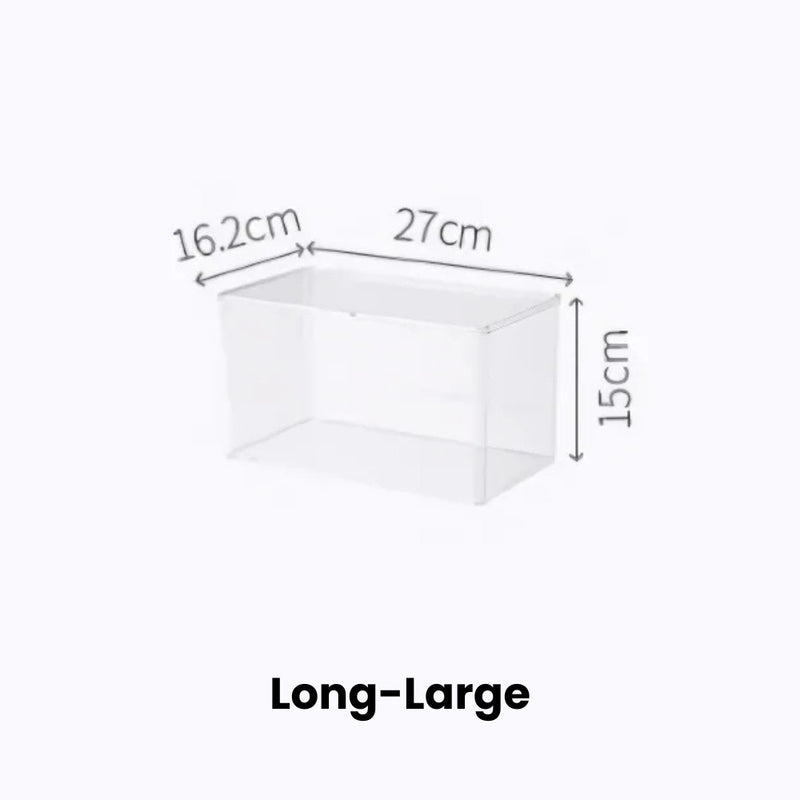 Clear Stackable Storage Boxes with Flip Lids