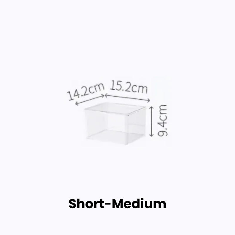 Clear Stackable Storage Boxes with Flip Lids