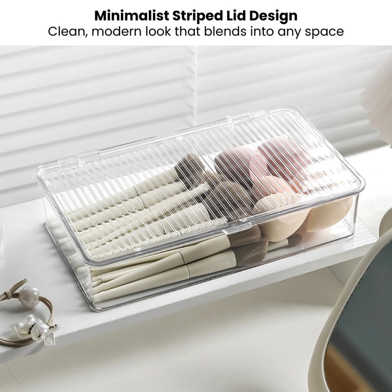 Clear Stackable Storage Boxes with Flip Lids