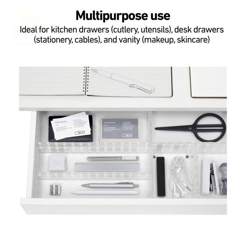 Like-it Japan Bricks Modular Storage System for Cutleries, Stationeries, Cosmetics Drawers