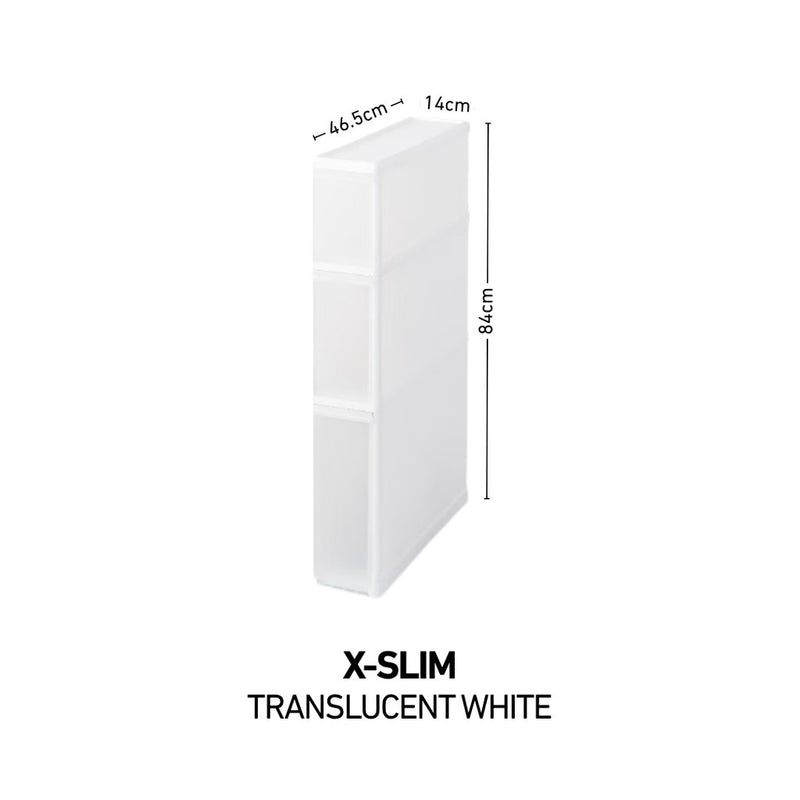 Like-it Slim Compact Gap Storage Stocker Drawer Unit 3-tiers