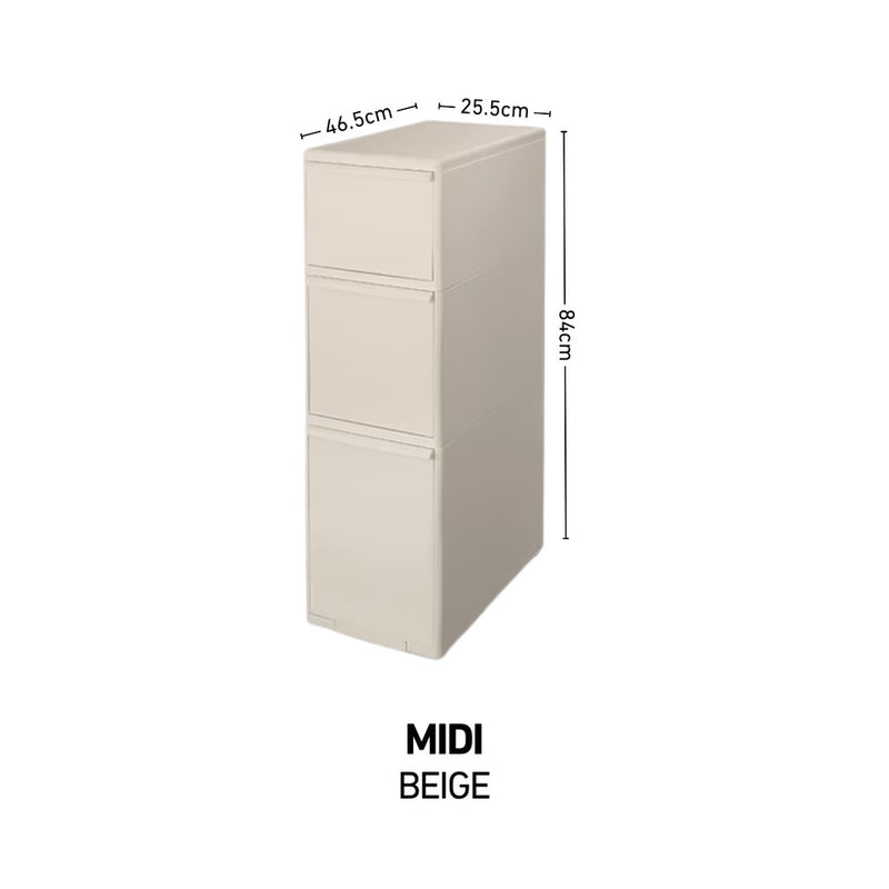 Like-it Slim Compact Gap Storage Stocker Drawer Unit 3-tiers
