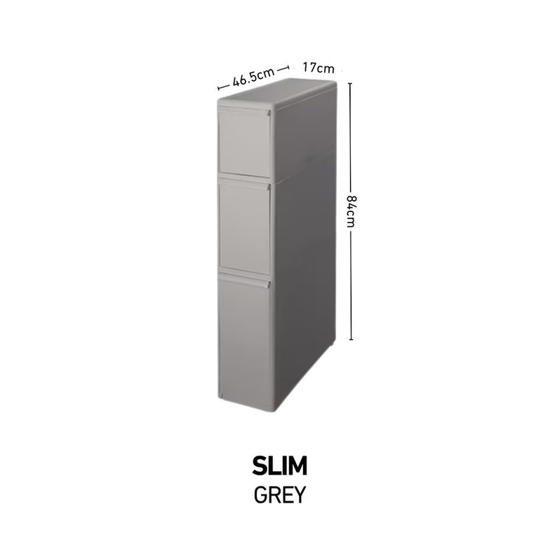 Like-it Slim Compact Gap Storage Stocker Drawer Unit 3-tiers