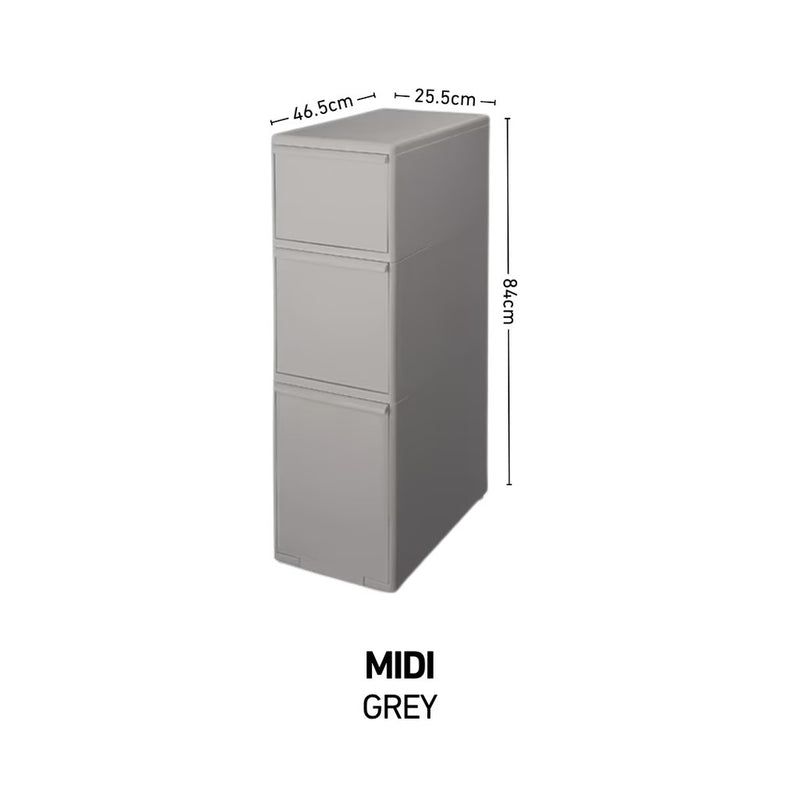 Like-it Slim Compact Gap Storage Stocker Drawer Unit 3-tiers