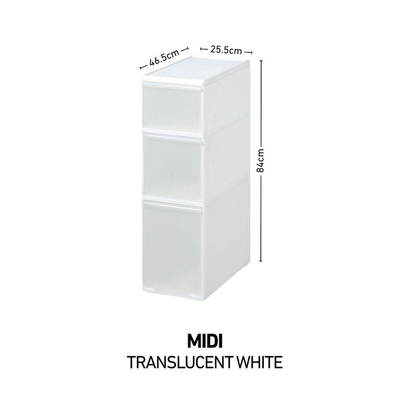 Like-it Slim Compact Gap Storage Stocker Drawer Unit 3-tiers