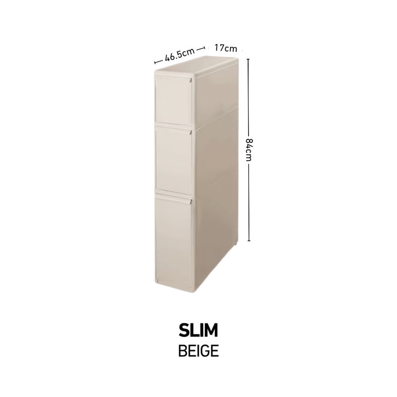Like-it Slim Compact Gap Storage Stocker Drawer Unit 3-tiers