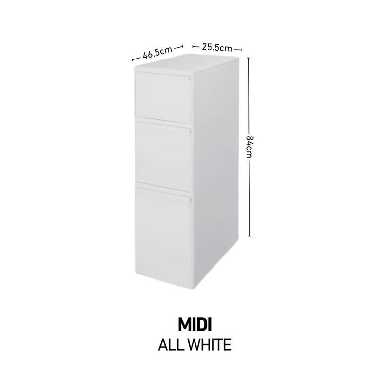 Like-it Slim Compact Gap Storage Stocker Drawer Unit 3-tiers