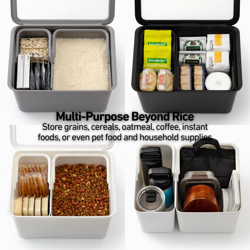 Like-it Smart Pantry Stock Case System - Daily Use Dual Bins with See-through Flip Lid