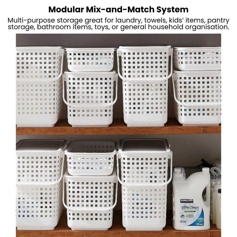 Like-it Japan Modular Stackable Basket for Laundry & More — Full Set