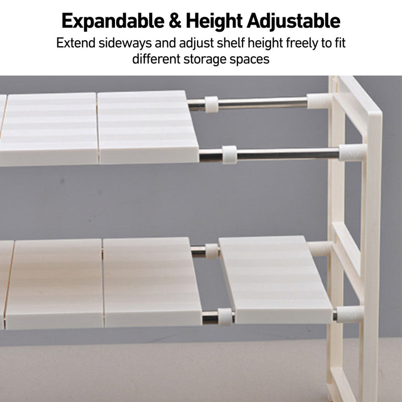 Undersink Adjustable Dual-Layer Rack