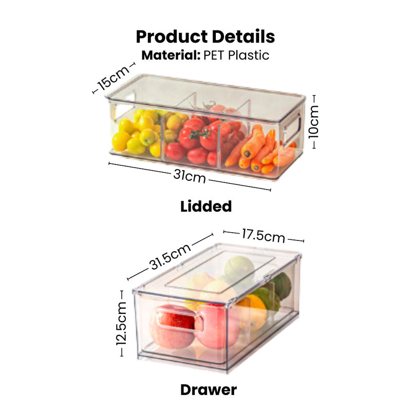 Multipurpose Clear Organisers with Dividers