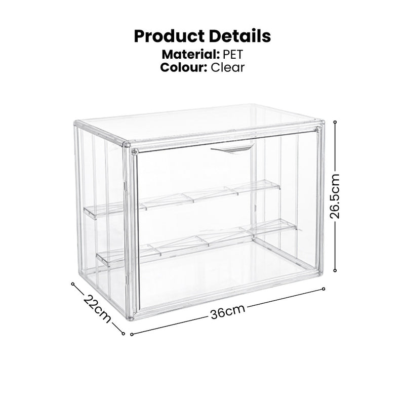 Clear Magnetic Display Case & Storage Box for Figurines and Collectibles, Hand Bags, Perfumes & More - Large Size
