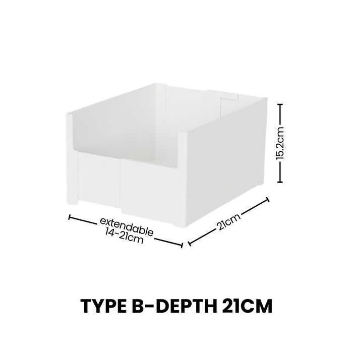 Extendable Stackable Dual-sided Organising Storage Bin