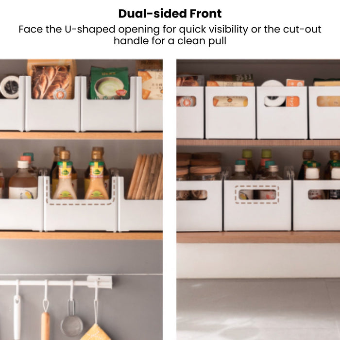 Extendable Stackable Dual-sided Organising Storage Bin