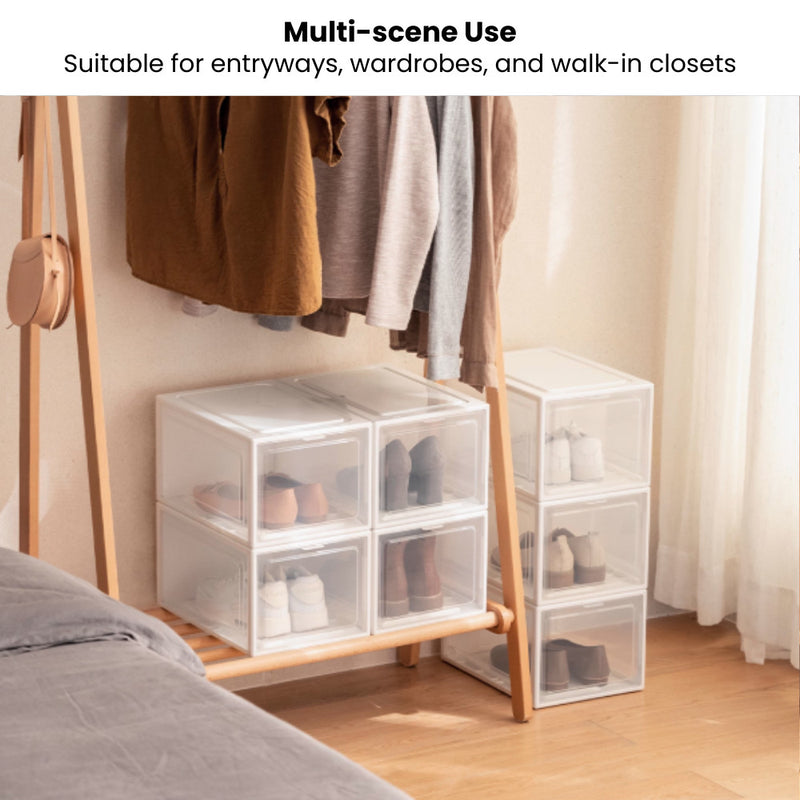 Transparent Dustproof Stackable Shoe Storage Box