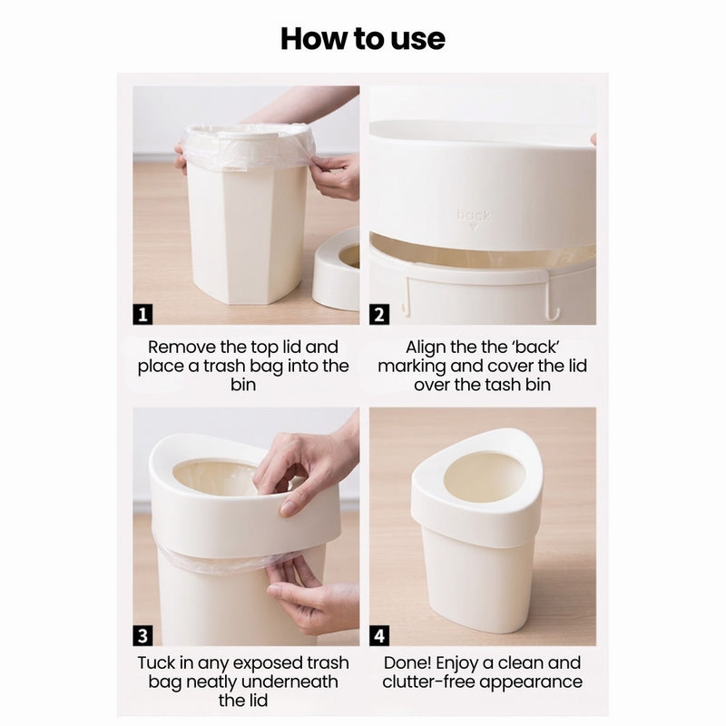5L Space-saving Corner Waste Bin with Trash Bags