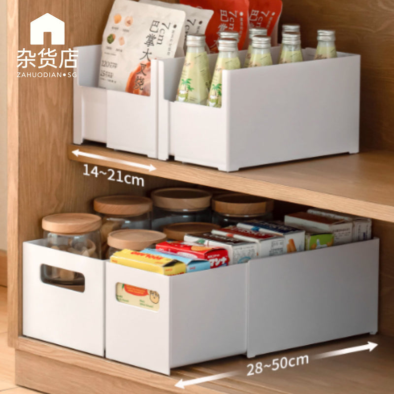 Extendable Stackable Dual-sided Organising Storage Bin