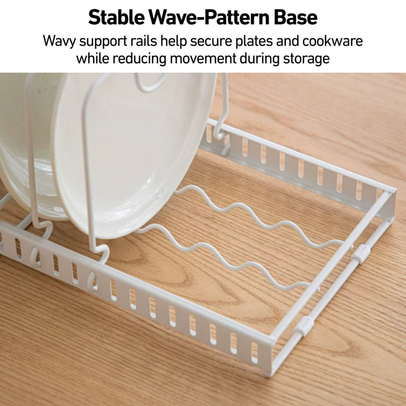 Expandable Adjustable Pot Lid & Cookware Organiser Rack